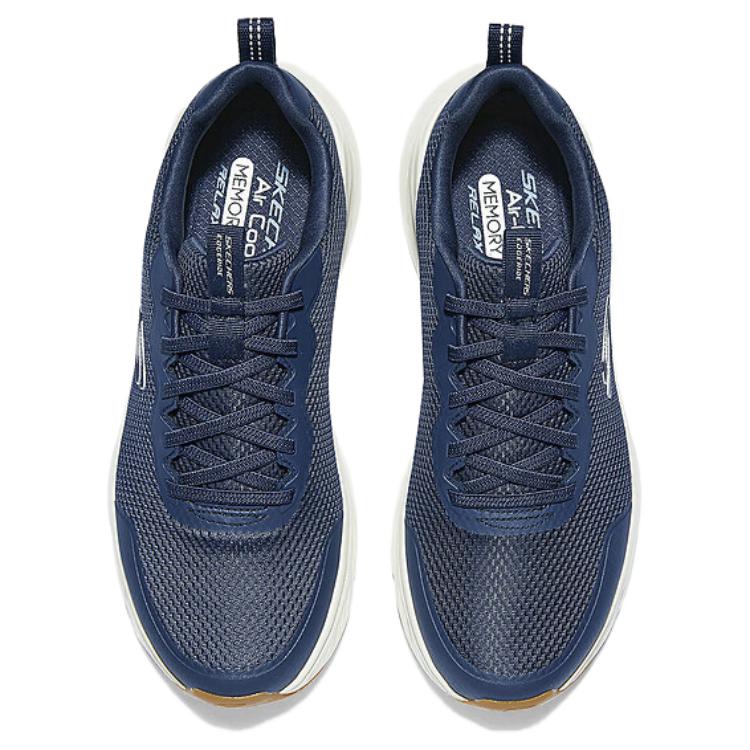 Skechers Спортивные мужские удобные универсальные низкие повседневные беговые кроссовки мужские кеды Темно-синие 232835-NVW