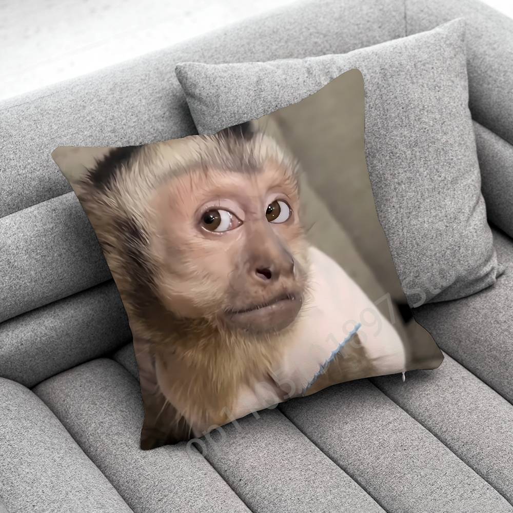 Monkey Funny Tape Throw Pillow Case For 30X30Cm 40X40Cm 45X45Cm 50X50Cm 55X55Cm Square Sofa Pillowcase Shell