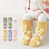 Baby Cartoon Animal Floor Sock Newborn Socks Non-slip Leg Warmers Coral Fleece