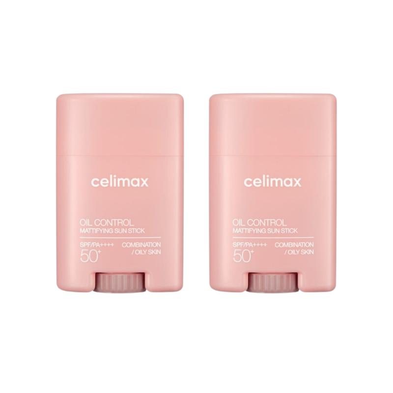 CELIMAX Матирующий солнцезащитный стик для контроля жирности SPF50+ PA++++ 19 г – Матирующий солнцезащитный стик, скрывающий поры, Контроль себума, Портативная защита от УФ-излучения