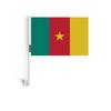 Drapeau Voiture - Cameroun - 20 Pièces - 14 X 21 Cm - Polyester - Mât En Plastique
