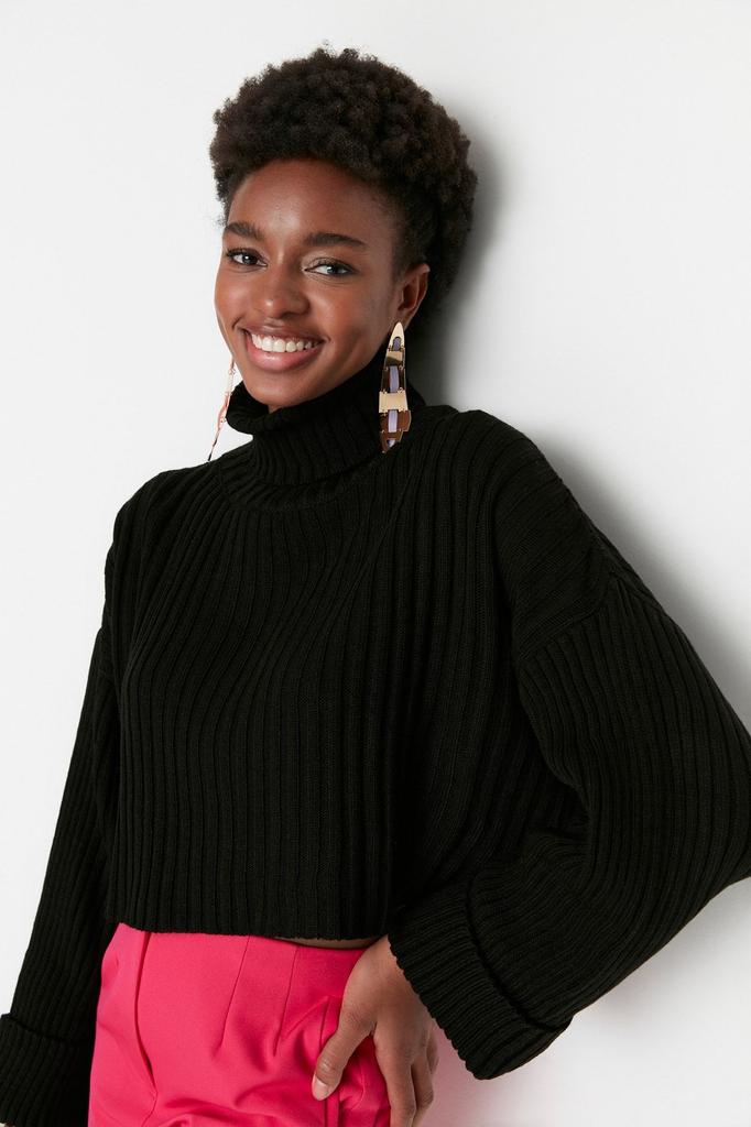 Women's Elegance Style Sweater Stone Crop Basic Knitwear Sweater