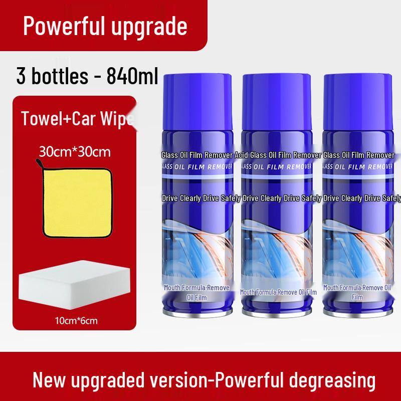 Upgraded Car Windshield Oil Film Remover - Powerful, Large-Capacity Decontaminant