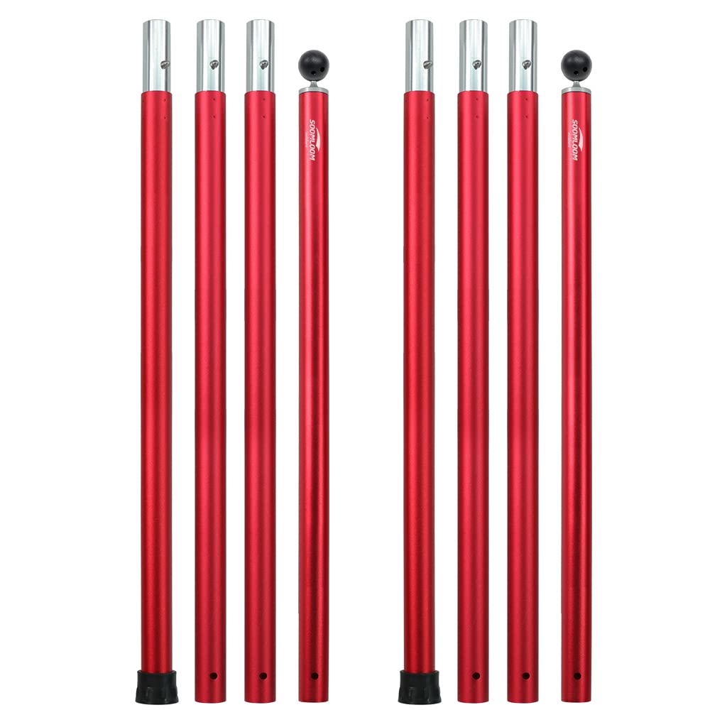 Алюминиевый шест Soomloom для установки палаток и комплект брезентов для кемпинга с внешним диаметром A6061, алюминий, 28 мм, 4 секции