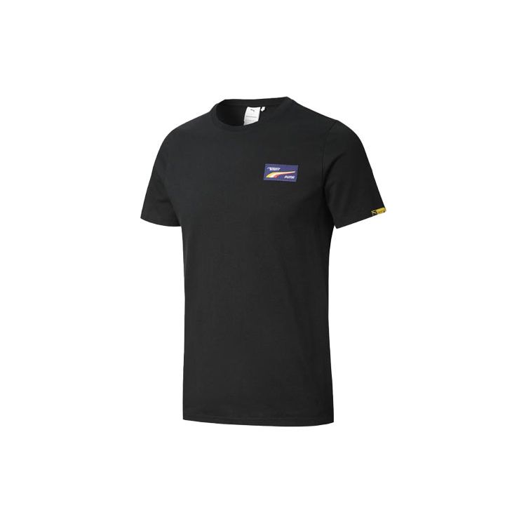 Puma Пуловер с круглым вырезом, футболка с коротким рукавом, топы унисекс, черный 598068-01