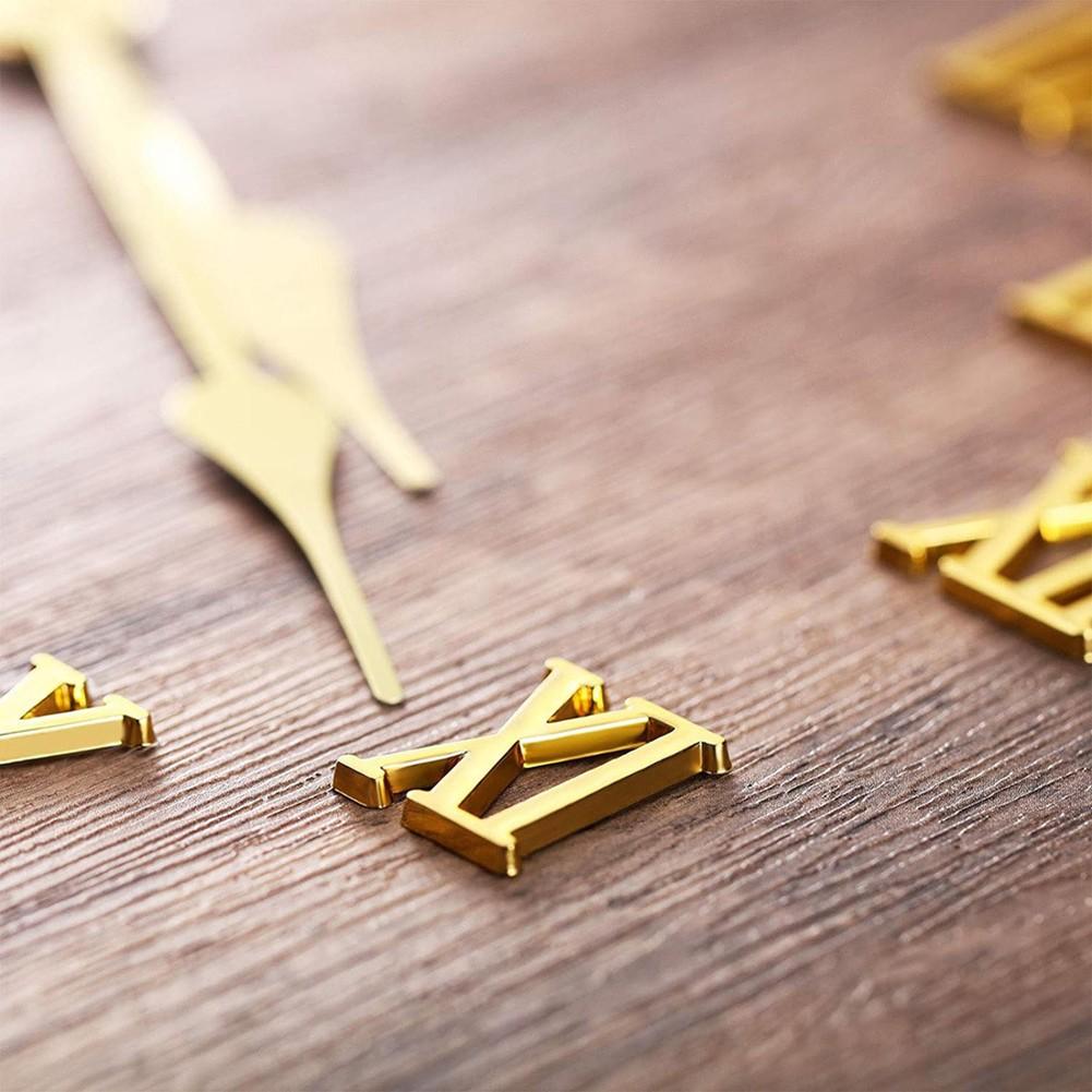 3pcs Clock Numerals Kit Arabic and Roman Number Hands Quartz DIY Digital Clock