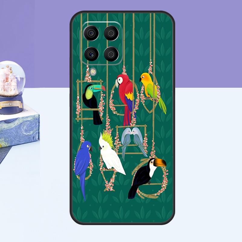 Colorful Parrots Case For Samsung Galaxy M52 M32 M12 M21 M15 M55 M56 M36 M16 M06 M13 M33 M53 M14 M34 M54 M31