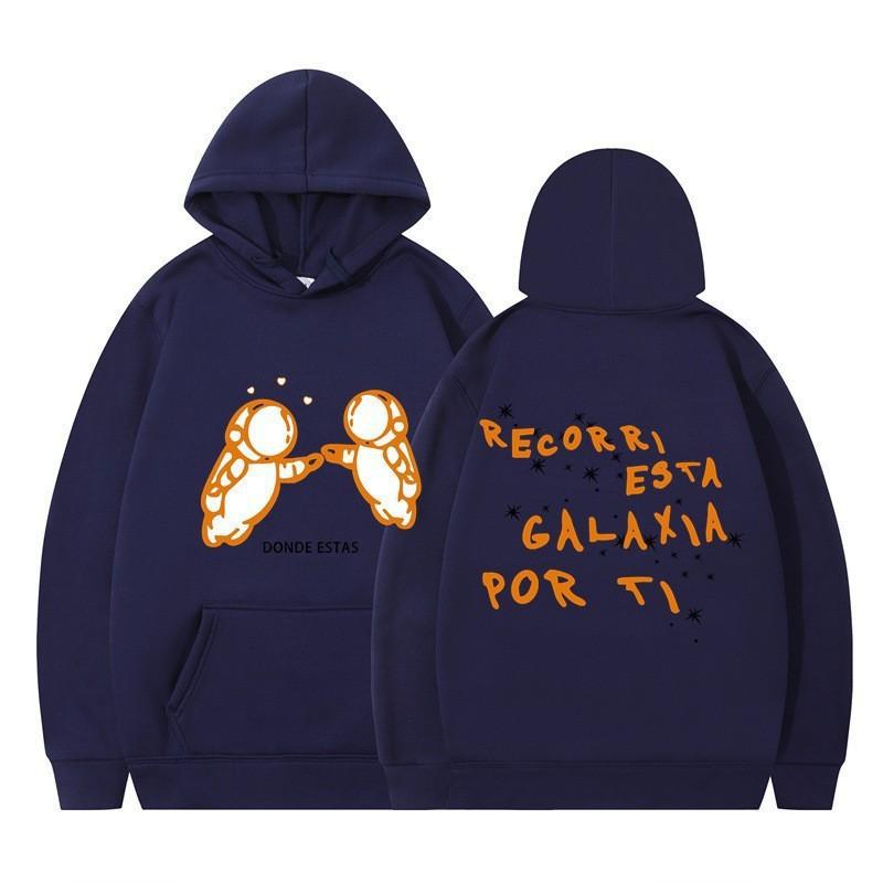 2026 Unisex Oversized Hoodie With Astronaut Print Cartoon Design Lightweight Casual Sweatshirt Fall Outdoor Daily Wear