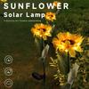 1 Head Sunflower Lights Solar Flower Lights Outdoor Garden Lamps Waterproof Decorative Stake Lights for Landscape Yard Patio