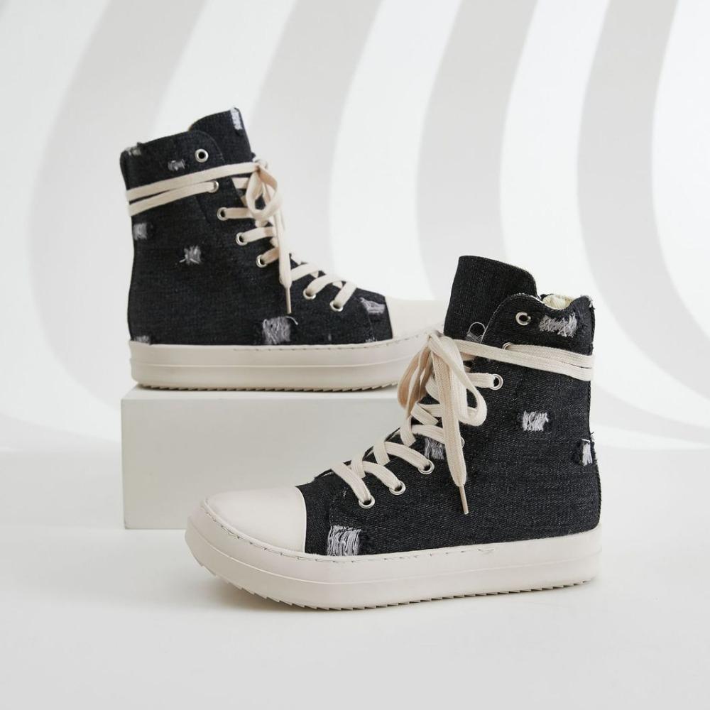 Высокие туфли женские парные туфли из парусины женские туфли больших размеров универсальные модные кроссовки на шнуровке женские Zapatillas Mujer