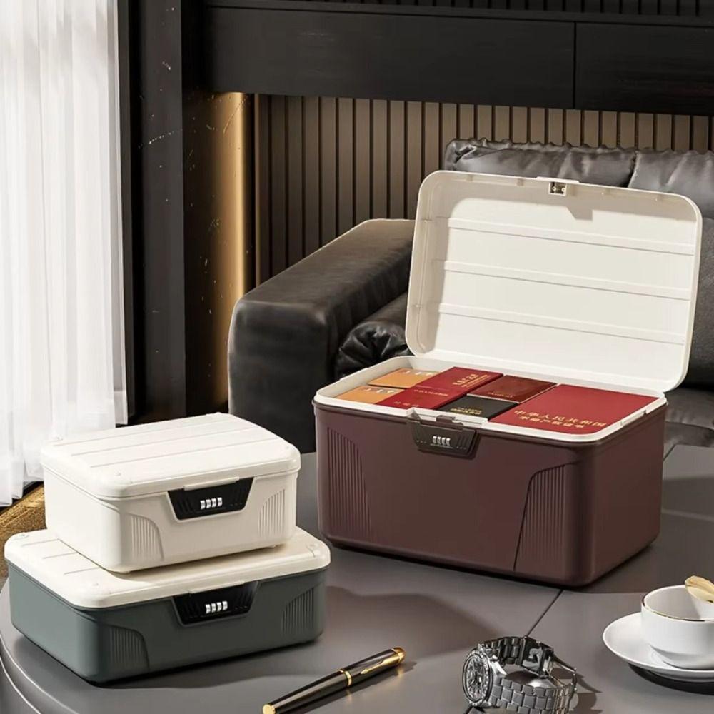 Large Capacity Lockable Storage Bin 9L/16L Medical Lockbox Document Organizer  Important Files