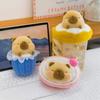 Fluffy Dessert Capybara Plush Toy Soft Dessert Capybara Doll Kawaii Plush Capybara Plush Toy  Kids