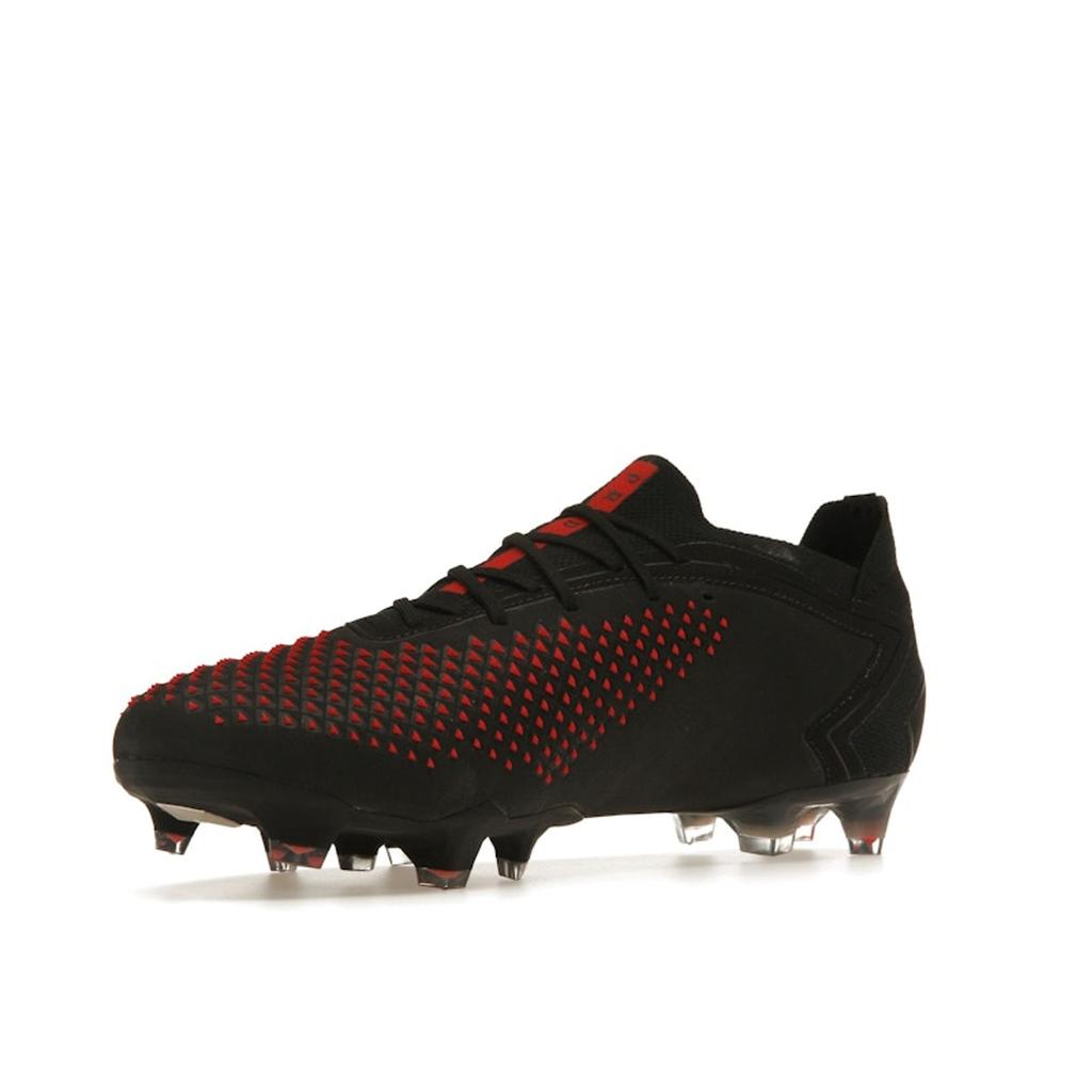 Prada x adidas Predator Accuracy Lux.1 L FG Черный Солнечно-красный Мужские Кроссовки Серебристый металлик ID9303
