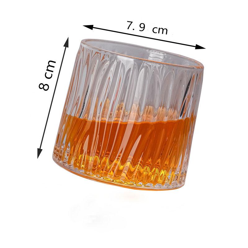 Набор из 2 шт. 10 унций Вращающиеся стаканы 300 мл Новые Креативные Толстые Хрустальные Стаканы для Виски Бокалы для Вина Кружка для Питья Посуда для Кухни