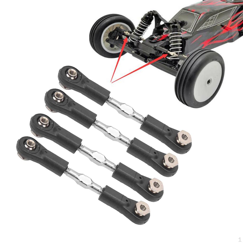 4 / Set Upgraded RC Car Steering Rod Servo age Turnbuckle for ZD HPI 1: 8 Buggy Crawler Parts