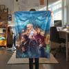 1 шт. Фланелевое одеяло с принтом «Игра престолов», Высокое качество, Удобное для всех сезонов, Домашний декор, Тепло и уют, Идеально для подарков