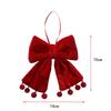 Red Christmas Bow Ornament Fabric Xmas Tree Decoration Christmas Tree Hanging Ornament  Window