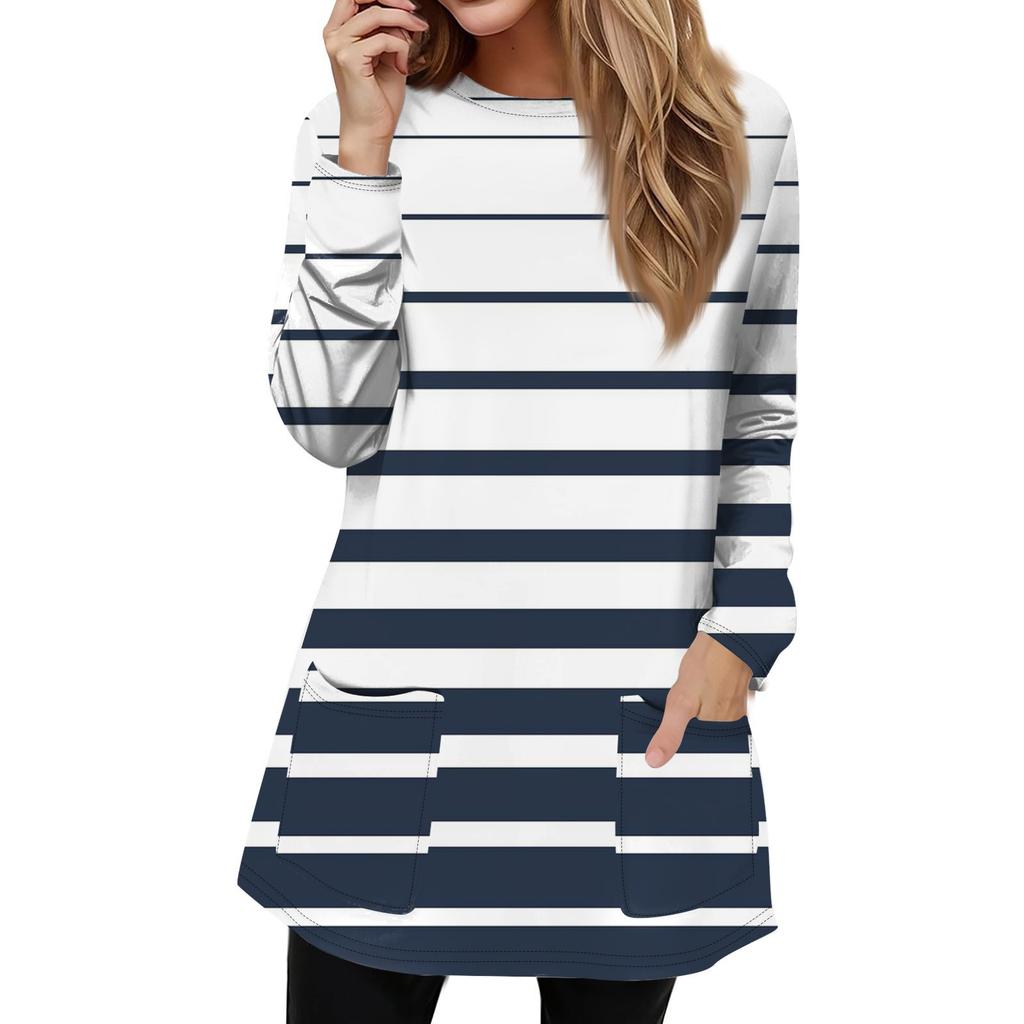 Женская толстовка, пуловер, спортивная одежда, карман, принт, повседневный топ с круглым вырезом и длинными рукавами