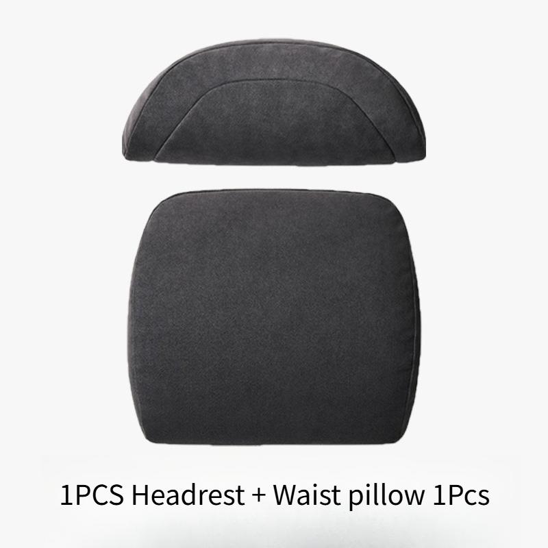 Headrest Neck Pillow for Tesla Model 3 Highland Model Y Juniper YL Suede Headrest Lumbar Support for Car Comfortable Traveling
