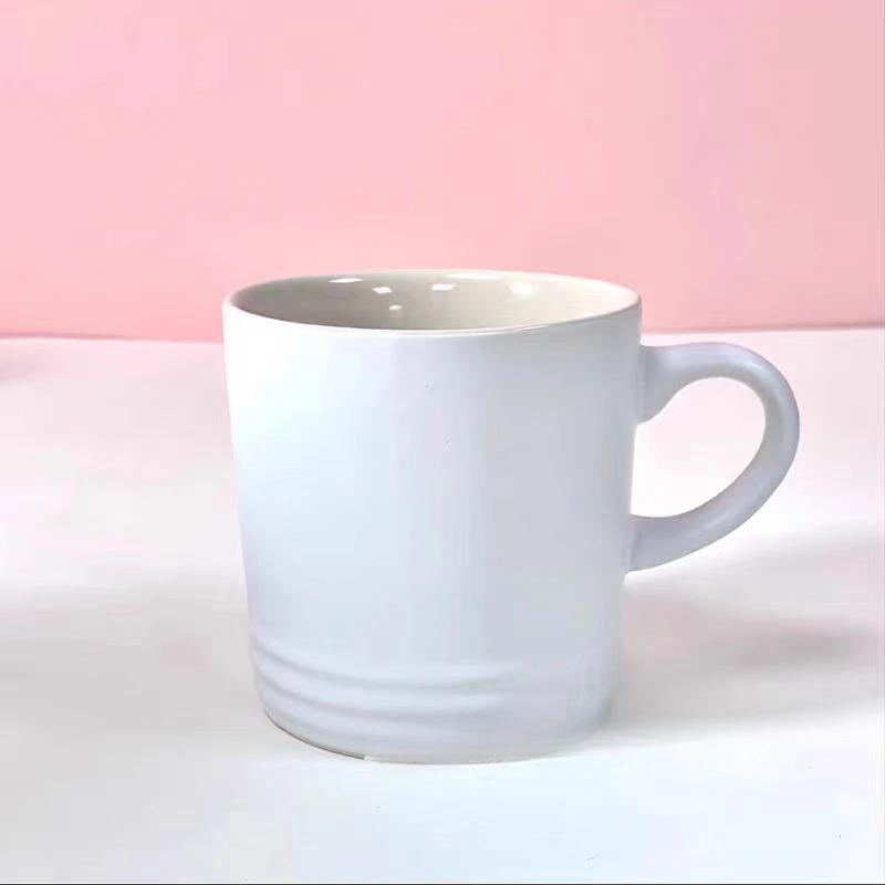 Popular Nordic Style Color Gradient Mugs Creative Macaron Mug Gradient Color Cool Color Rainbow Cup Ceramic Cups with Hand Gift