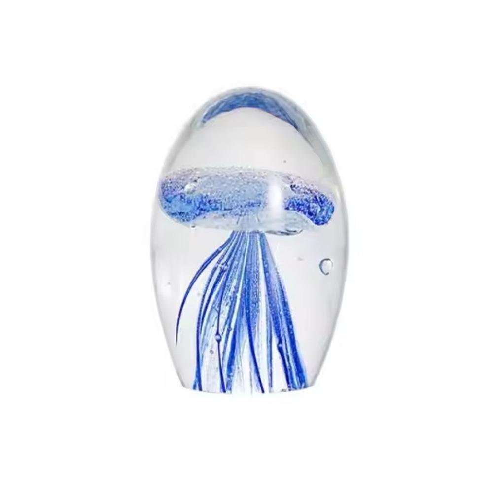 Mini Crystal Jellyfish Figurines Glass Craft Desktop Jellyfish Ornament  Table Decoration