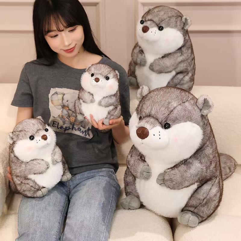 Latest Lazy Otter Doll Kawaii Stuffed Plush Toy Handmade Doll Cartoon Anime Cute Children'S Birthday Gift Fun Doll Pillow