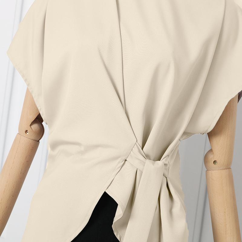 VONDA Летние женские туники с короткими рукавами и круглым вырезом, повседневные однотонные плиссированные блузки, футболки S-5XL