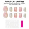 Gradients Cat Eyes Press on Nails Lightweight and Easy to Stick Fake Nail for Hot Girl Dress Matching