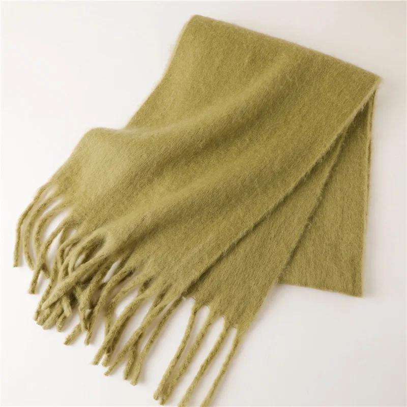 Thick Blanket Wrap with Long Fringe for Him Her Couple-style Scarves 2025 Women Luxury Winter Cashmere Scarves