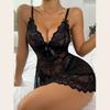 Сексуальные пижамы, женское нижнее белье, ночная рубашка со стрингами, женское тонкое кружево с цветочным принтом, модная однотонная перспективная ночная одежда