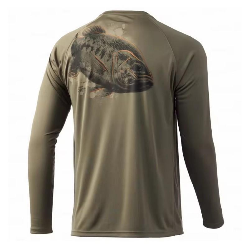 Mens Quick Dry Fishing Shirt UPF 50 UV Protection Breathable Outdoor Sports Jersey Summer Fall