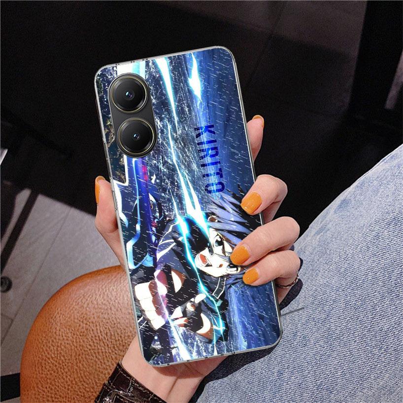 Чехол для телефона Sword Art Online Кирито для Xiaomi Poco X7 X6 X5 Pro F7 Ultra Redmi 15C 15 13C 13 12C 12 10 10A 10C 9 9A 9C 9T