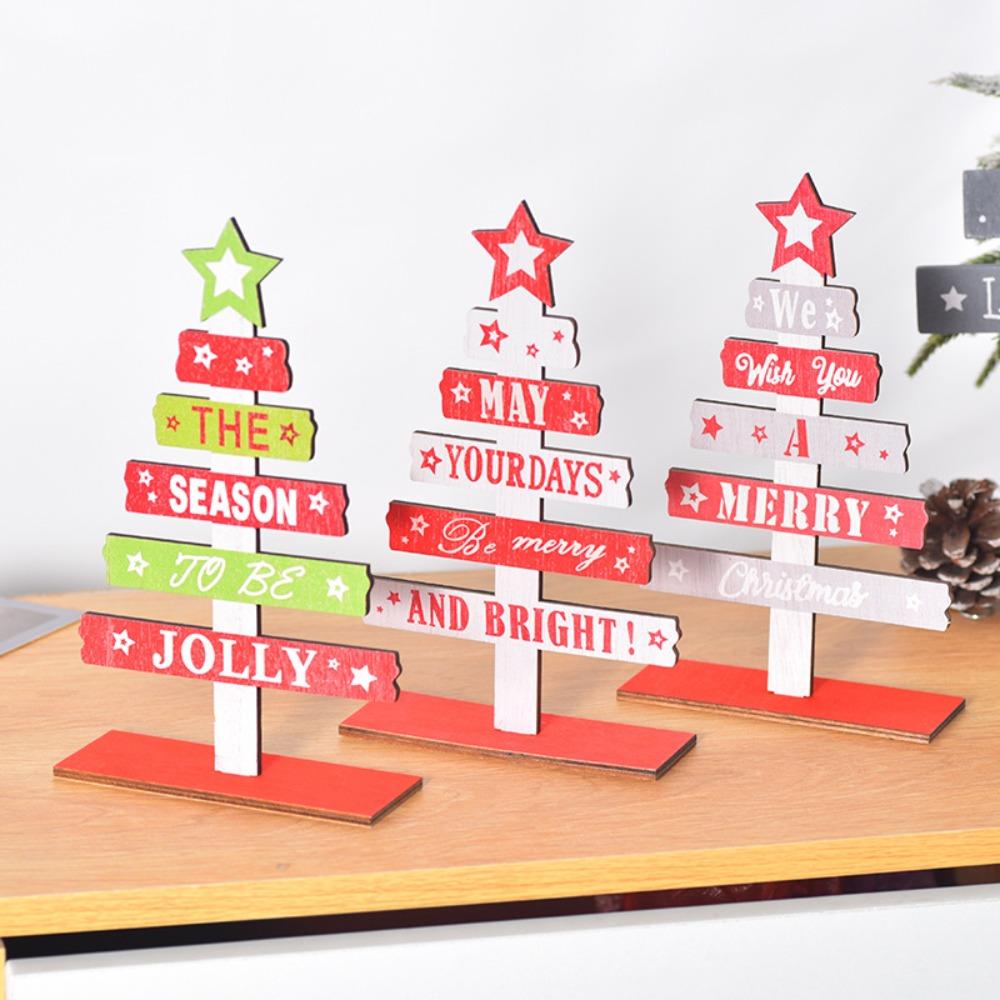 Merry Christmas Xmas Wooden Decorations DIY Christmas Signs Plaque New Year