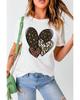 Azura Exchange Leopard Heart Shaped Print Tee