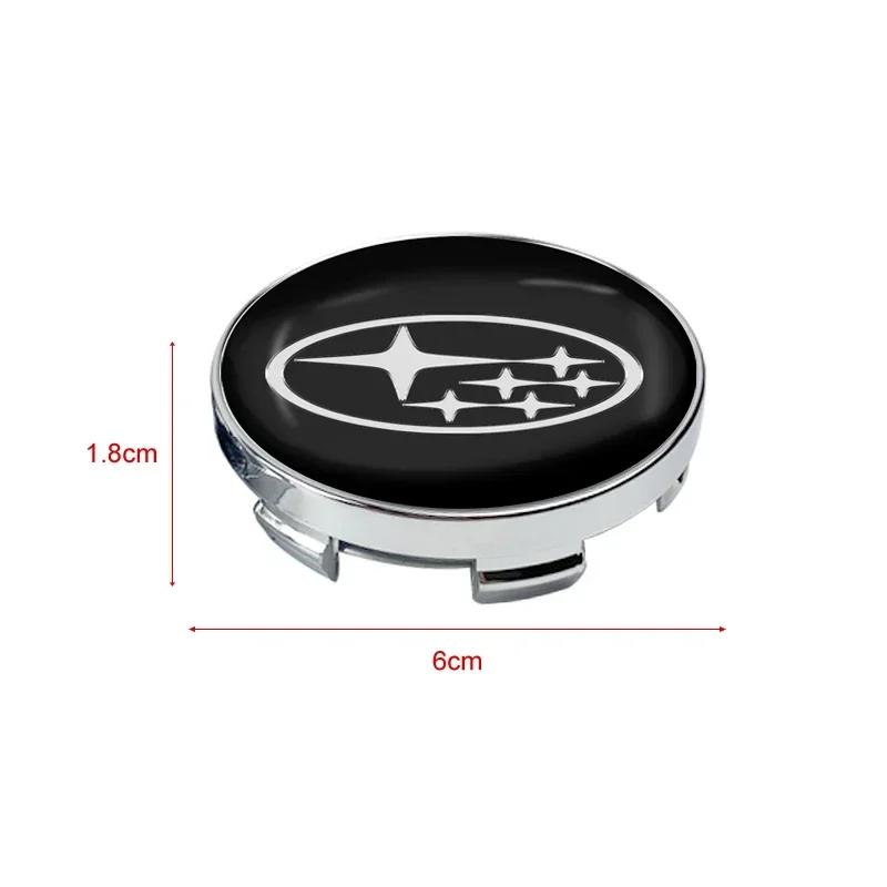 4pcs 60mm Car Wheel Center Hub Cap Rim Cover Emblem Stickers For Subaru Forester impreza Outback Legacy Tribecacar Accessories Y17