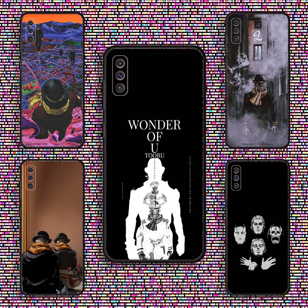 Wonder of U J-JoJo Phone Case For Samsung S 25,24,23,22,30,21,10,9,Ultra,Plus,Lite,FE,4,5 G Black Soft Case