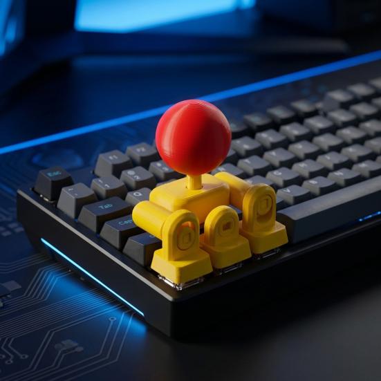 Винтажный джойстик для игры, колпачок клавиши, 3D-печать, новинка, колпачок клавиши для механической клавиатуры, 3-клавишное соединение, мини-геймпад, насадка-кнопка для геймера