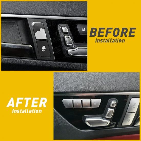 For Mercedes-Benz W212 W204 Door Lock Switch Left+Right Unlock Button Cover Trim