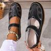 2025 прямые продажи внешняя торговля большой размер удобные материнские сандалии новые на плоской подошве дышащие с закрытым носком спортивные полые римские сандалии
