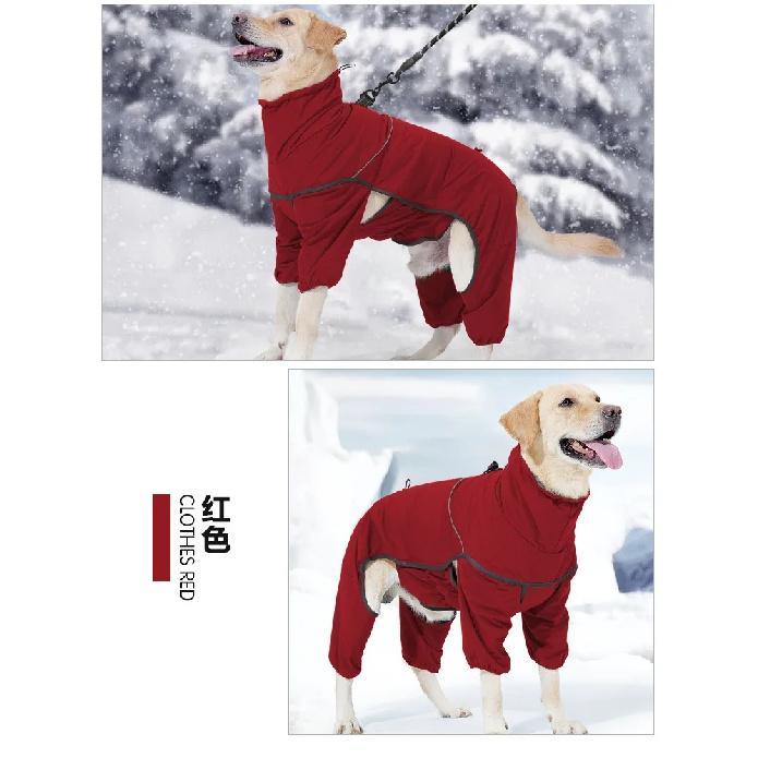 Dog Outdoor Jacket Waterproof Reflective Pet Coat Vest Winter Warm Cotton Dogs Clothing for Large Middle Dogs Labrador