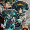 Летняя мужская футболка 2024 года All Might My Hero Academia 3D-принт Детская футболка Мультяшное аниме Повседневная Детская Взрослая Одежда Оверсайз
