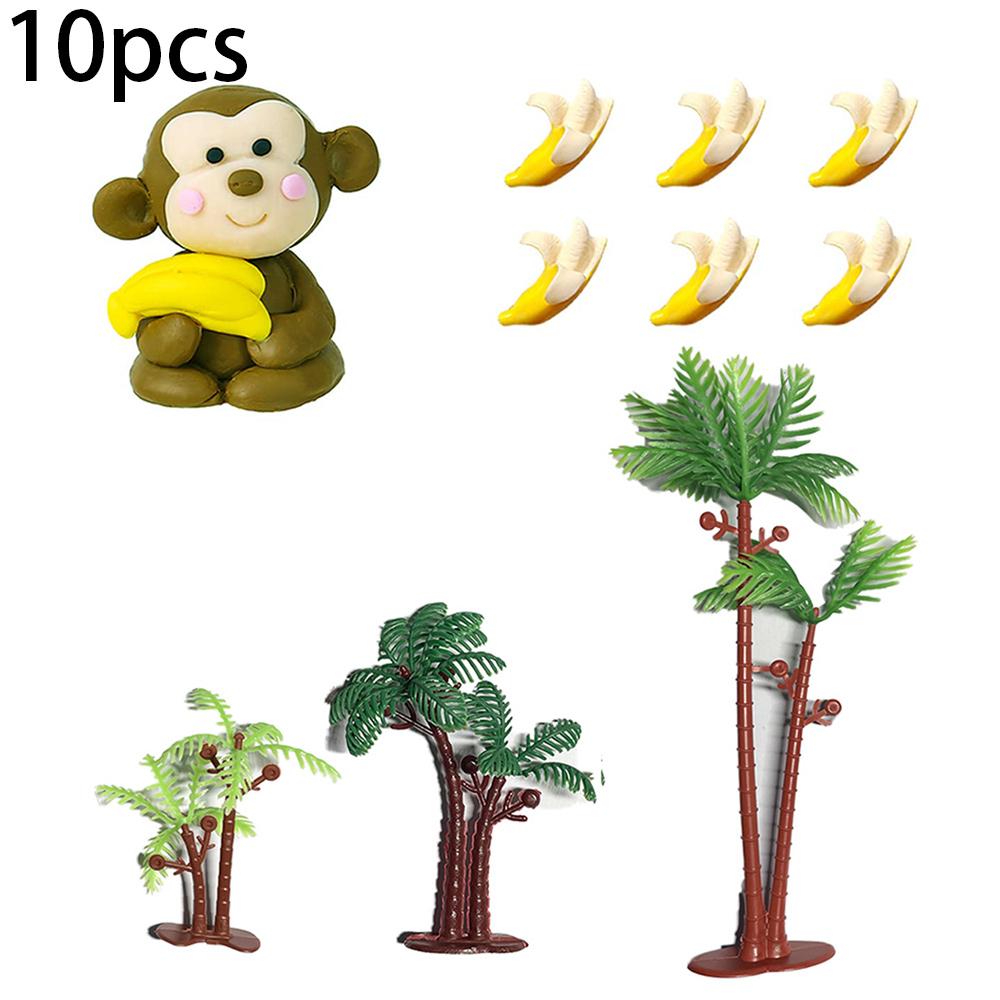 Monkey Birthday Supplies Monkey Keychains Balloons Cake Toppers Straws Dinner Plates Monkey Safari Jungle Theme Party Decoration