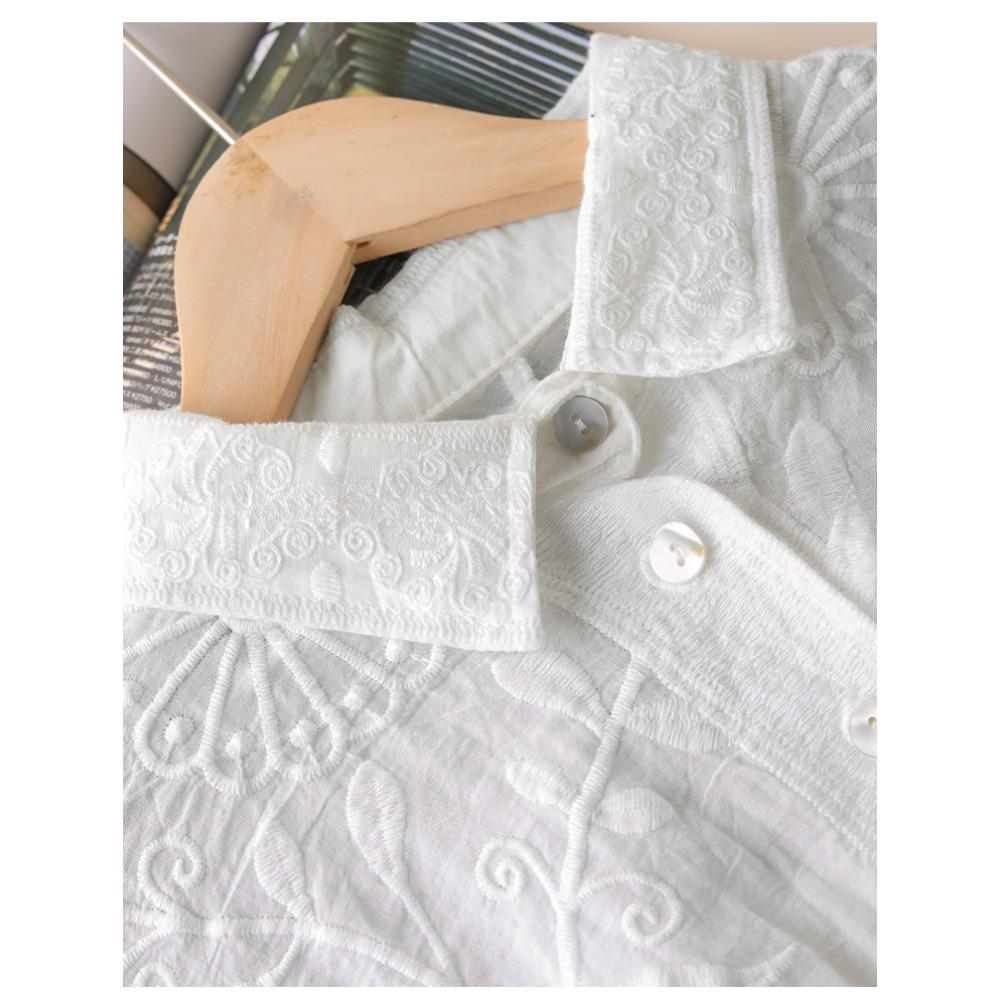 DIMANAF 2024 Новая летняя рубашка женская кружевная блузка с коротким рукавом базовые модные топы футболки повседневные свободные белые футболки