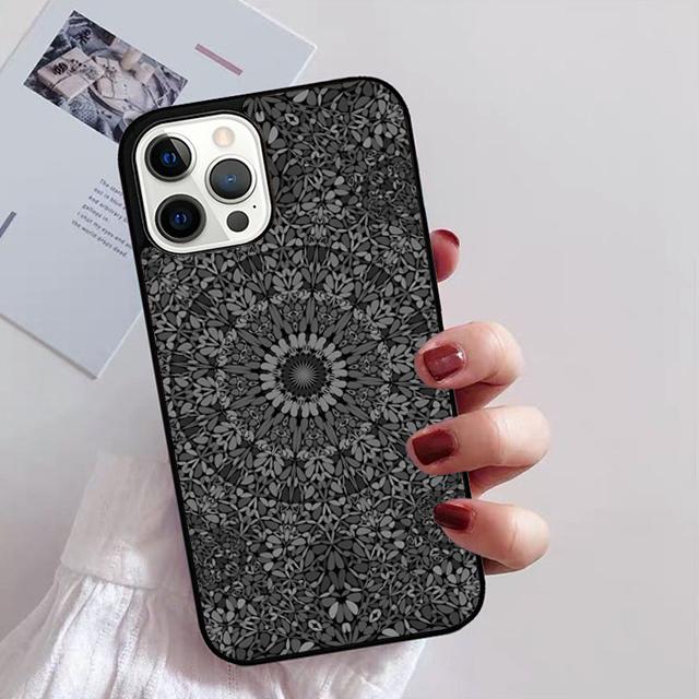 Mandala Flower Totem Phone Case For iPhone 17 Air 16 15 14 13 12 11 Pro Max Plus Max Cover Shell
