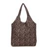 Fashionable Leopard Patterned Canvas Tote Bag For School Commute With Comfortable Single Shoulder Strap