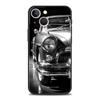 Черно-белый чехол для телефона автомобиля для iPhone 17 Air 16 Plus 13 15 14 12 11 Pro MAX 7 8 SE Мягкий ТПУ Ударопрочный чехол Funda