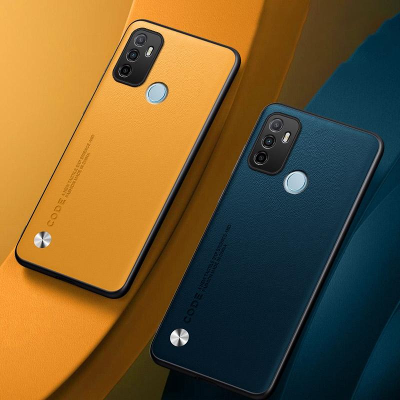 Роскошный чехол из искусственной кожи для OPPO A53 A53S, задняя крышка, матовый силиконовый чехол для телефона с полной защитой для OPPO A32 A33 4G 2020 A53 S