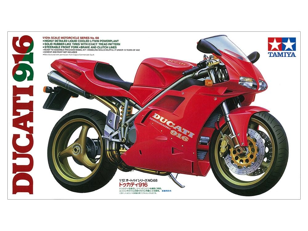 Tamiya Серия мотоциклов 1/12 №. 68 Модель-конструктор из пластика Ducati 916 14068