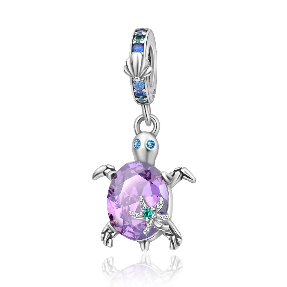 Медные бусины в форме сердца с инкрустацией и подвеска-шарм в виде бабочки, подходят для браслета-змейки, бутикового ожерелья, фиолетовая подвеска, подарок