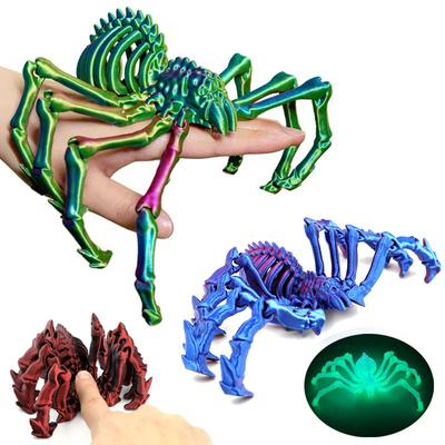 3D-печатная выдвижная паук с подвижными суставами Игрушка-антистресс Вращающаяся шарнирная офисная настольная игрушка-украшение для взрослых и детей Поделки Подарок